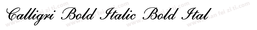 Calligri Bold Italic Bold Italic字体转换